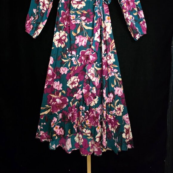 NWT Band of the Free Floral Wrap Maxi Dress M - Picture 2 of 14